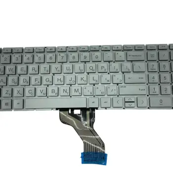 Клавиатура для ноутбука HP (15-dw0000) с подсветкой (Light), Silver, (No Frame) RU