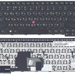 Клавиатура для ноутбука Lenovo ThinkPad (E450) с указателем (Point Stick), Black, (Black Frame), RU