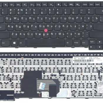 Клавиатура для ноутбука Lenovo ThinkPad (E450) с указателем (Point Stick), Black, (Black Frame), RU