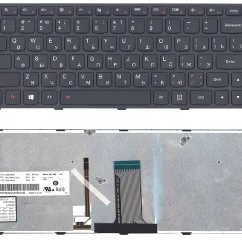 Клавиатура для ноутбука Lenovo Flex 14 G40, G40-30, G40-45, G40-70, G40-75, G40-80, Z41-70, 500-14ACZ, 500-14ISK, 300-14ISK, B40-80 с подсветкой (Light) Black, RU