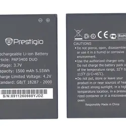 Акумуляторна батарея для смартфону Prestigio PAP3400 3400 Multiphon 3.7V Black 1500mAh 5.55Wh