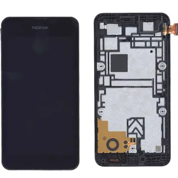Матриця с тачскріном (модуль) для Nokia Lumia 530 чорний с рамкой