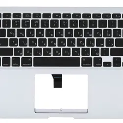 Клавіатура для ноутбука Apple MacBook Air (A1369) 2010+ Black, (Silver TopCase), RU (горизонтальный ентер)
