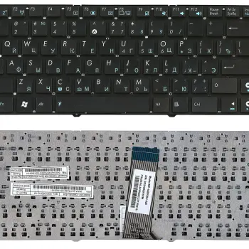 Клавіатура для ноутбука Asus EEE PC 1201, 1215, 1225, U20, VX6 Eee PC Lamborghini Black, (No Frame) RU