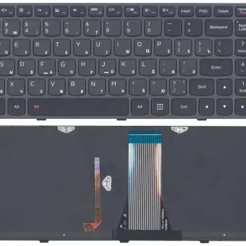 Клавиатура для ноутбука Lenovo Ideapad (G50-70) с подсветкой (Light) Black, (Black Frame) RU