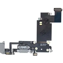 Шлейф роз'єму живлення с аудіо-роз'ємом для Apple iPhone 6S Plus сірий