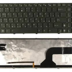 Клавіатура для ноутбука Asus K52, K53, G73, A52, G60 с подсветкой (Light), Black, (Black Frame) RU