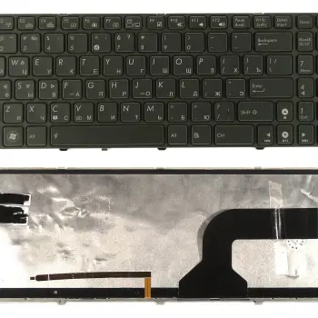Клавіатура для ноутбука Asus K52, K53, G73, A52, G60 с подсветкой (Light), Black, (Black Frame) RU
