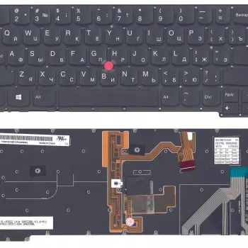 Клавиатура для ноутбука Lenovo ThinkPad carbon Gen 2 2014 (X1) с подсветкой (Light), с указателем (Point Stick) Black, No Frame, RU