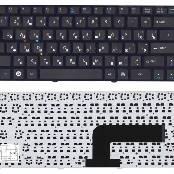 Клавиатура для ноутбука DNS (Pegatron B14Y) Black, (With Frame) RU