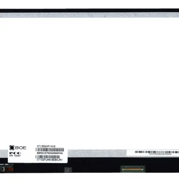 Матриця для ноутбука 15,6", Slim (тонкая), 40 pin (знизу справа), 1366x768, Светодиодная (LED), крепления сверху\снизу, глянцевая, BOE-Hydis, NT156WHM-N10
