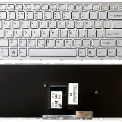 Клавіатура для ноутбука Sony Vaio (VPC-EA) White, (White Frame) RU