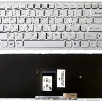 Клавіатура для ноутбука Sony Vaio (VPC-EA) White, (White Frame) RU
