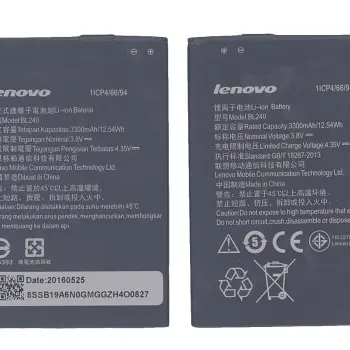 Аккумуляторная батарея для смартфона Lenovo BL240 A936 3.8V Black 3300mAh 12.54Wh