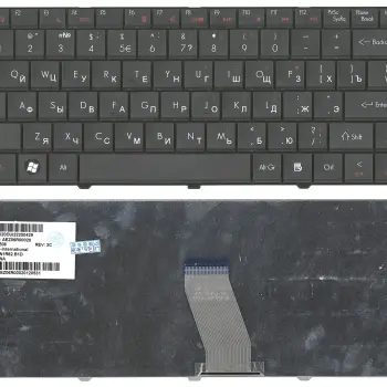 Клавіатура Acer eMachines D725, D525, Aspire 4332, 4732, 4732Z Black, длинный шлейф (Long Trail), RU