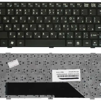 Клавіатура для ноутбука MSI (U160, U135) Black, (Black Frame), RU