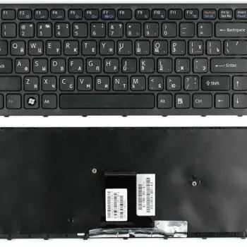 Клавіатура для ноутбука Sony Vaio (VPC-EA) Black, (Black Frame) RU