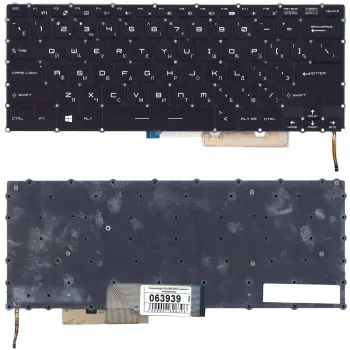 Клавиатура для ноутбука MSI (GS32, GS30, GS43, GS40) Black с подсветкой (Light), RU
