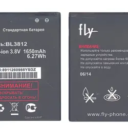 Акумуляторна батарея для смартфону Fly BL3812 IQ4416/Era Life 5 3.8V Black 1650mAh 6.27Wh