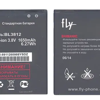 Акумуляторна батарея для смартфону Fly BL3812 IQ4416/Era Life 5 3.8V Black 1650mAh 6.27Wh