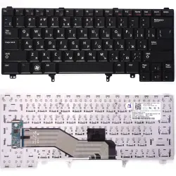 Клавиатура для ноутбука Dell Latitude E5420, E6220, E6320, E6420, E6430 Black, RU/EN