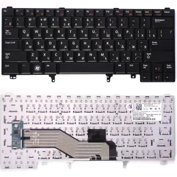 Клавиатура для ноутбука Dell Latitude E5420, E6220, E6320, E6420, E6430 Black, RU/EN