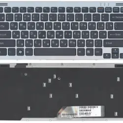Клавиатура для ноутбука Sony Vaio (VGN-SR) Black, (Silver Frame), RU