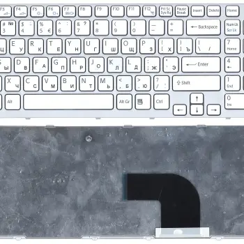 Клавіатура для ноутбука Sony Vaio (SVE17) White, (White Frame) RU