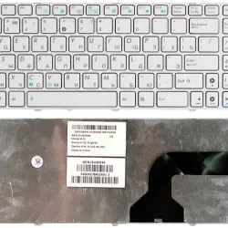 Клавіатура для ноутбука Asus K52 K53 G73 A52 G60 White, (White Frame) RU