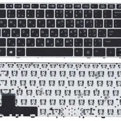 Клавіатура для ноутбука HP EliteBook (Folio 9470M) Black с указателем (Point Stick), (Silver Frame) RU