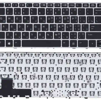 Клавіатура для ноутбука HP EliteBook (Folio 9470M) Black с указателем (Point Stick), (Silver Frame) RU