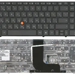 Клавіатура для ноутбука HP EliteBook (8560W) с указателем (Point Stick), Black Gray, (Gray Frame) RU