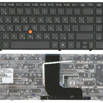 Клавіатура для ноутбука HP EliteBook (8560W) с указателем (Point Stick), Black Gray, (Gray Frame) RU
