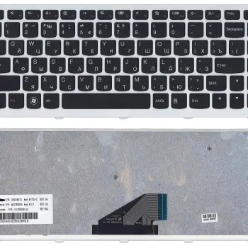 Клавиатура для ноутбука Lenovo IdeaPad (U310) Black, (White Frame), RU
