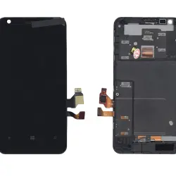 Матриця с тачскріном (модуль) для Nokia Lumia 620 с рамкой чорний