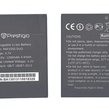 Аккумуляторная батарея для смартфона Prestigio PAP3350 3350 Multiphone 3.7V Black 1200mAh 4.44Wh