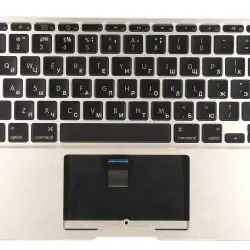Клавіатура для ноутбука Apple MacBook Air (A1370) 2010+ Black, (Silver TopCase), RU (горизонтальный ентер)