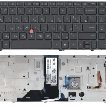 Клавіатура для ноутбука HP Elitebook (8760W) с указателем (Point Stick), Black, (Black Frame) RU