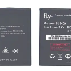 Акумуляторна батарея для смартфону Fly BL6409 IQ4406 Era Nano 6 3.7V Black 1800mAh 6.66Wh