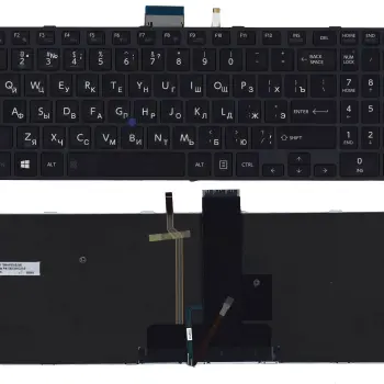 Клавіатура для ноутбука Toshiba Tecra (A50-C) Black, (Black Frame) RU
