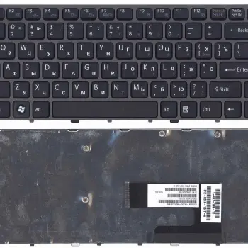 Клавіатура для ноутбука Sony Vaio (VGN-NW) Black, (Black Frame) RU