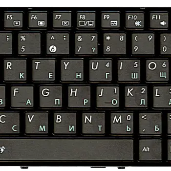 Клавіатура для ноутбука Asus EEE PC (1005HA, 1008HA) Black, (Black Frame) RU