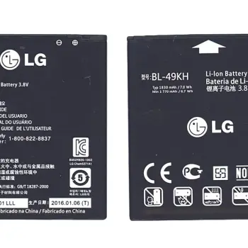 Аккумуляторная батарея для смартфона LG BL-49KH 3.8V LU6200 Black 1800mAh 7.0Wh