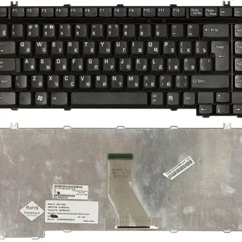 Клавиатура Toshiba Satellite (F20 F25 F30 G20 G25 G30 G35 Satellite A10 A15 A20 A25 A30 A40 A50 A55 A70 A75 A80 A100 A105 1400 1410 1900 2400 M30 M35 M40 M45 M50 M55 P10 P20 P30 ) Black, RU (вертикальный энтер)