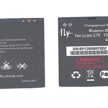 Аккумуляторная батарея для смартфона Fly BL6048 IQ239 Era Nano 2 3.7V Black 1100mAh 4.07Wh
