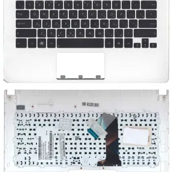 Клавиатура для ноутбука Asus (X301A) Black, (White TopCase), RU