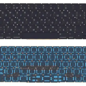 Клавіатура для ноутбука Apple A1706 2009/2010 Black, с подсветкой (No Frame) (большой Enter) RU