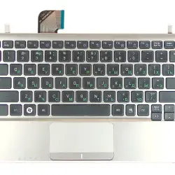 Клавиатура для ноутбука Samsung (NC110) Black, (Silver TopCase), RU