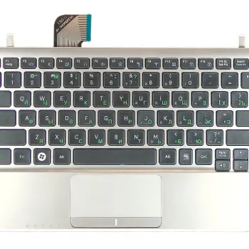 Клавиатура для ноутбука Samsung (NC110) Black, (Silver TopCase), RU