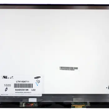 Матриця для ноутбука 14,0", Slim (тонкая), 40 pin (знизу справа), 1366x768, Светодиодная (LED), крепления сверху\снизу, глянцевая, Samsung, LTN140AT11